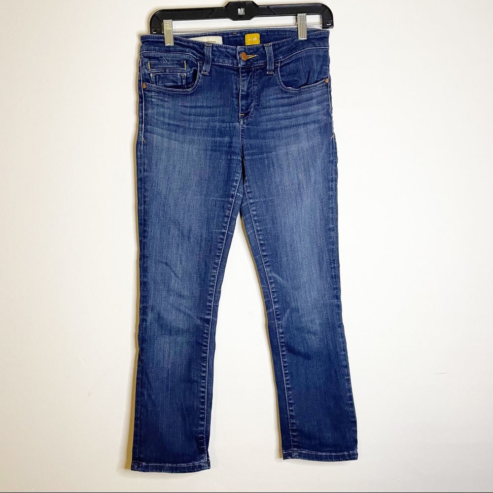 Pilcro and the Letterpress Medium Wash High Rise Slim Fit Crop Denim Jeans 28